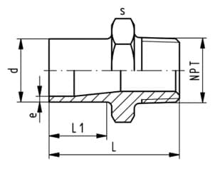 PVDF HP adaptor nipple