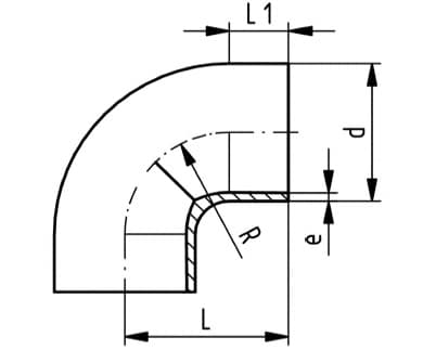 PVDF bend 90°