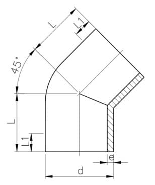 PP HP 45度彎頭ELBOW