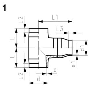 PP 異徑三通 R-TEE
